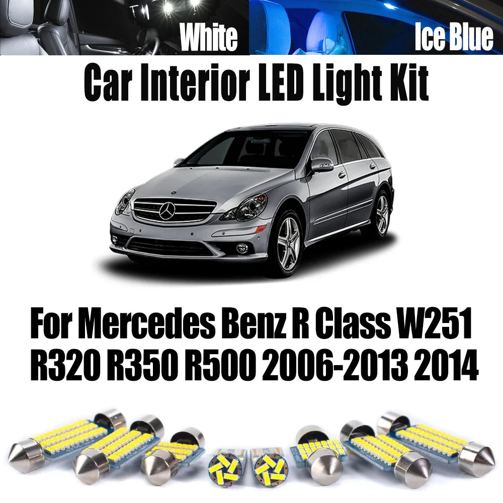 Canbus LED Interior Reading Dome Trunk Light Kit For Mercedes Benz R Class W251 R320 R350 R500 for Mercedes