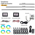 18 in 1 Symphony Full Colors Streamer Car LED Ambient Light 