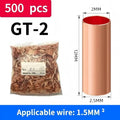 500/100 Pcs Copper Ring Terminals Wire Crimp Connectors Bare Cable Battery Terminals Soldered Connectors for Electrical Wiring