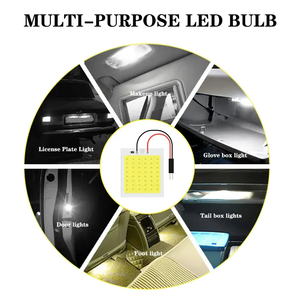4pcs Festoon LED COB LED Bulbs 31mm 36mm 39mm 41mm with T10 