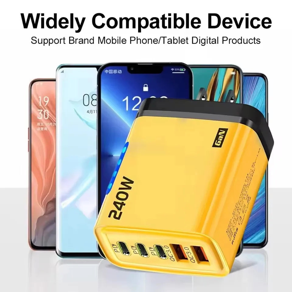 5 IN 1 GaN Desktop Charger For IPhone17 16Pro Laptop Samsung