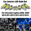 9-Piece LED Interior Light Kit for Chevrolet 2006-2012 - Canbus Error-Free Interior Bulbs