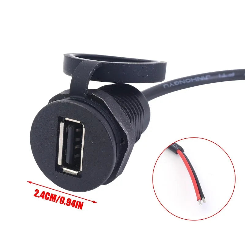 1/2pcs Waterproof Type C Connector Type-C Waterproof with Nut Locking Plate Female High Current USB Fast Charging Jack Ports