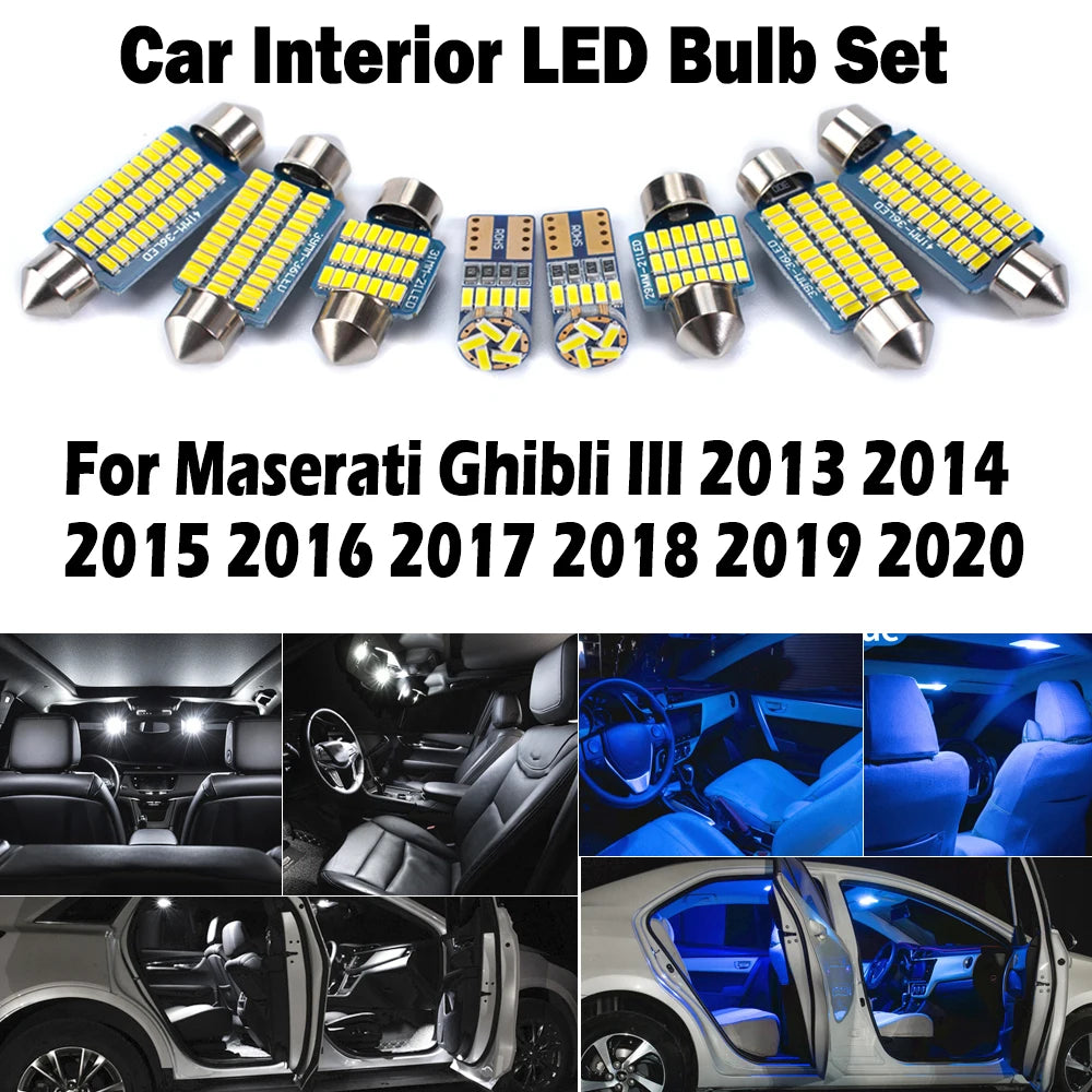 Canbus Vehicle LED Interior Map Dome Trunk Light Kit For Maserati Ghibli III 2013- 2018 2019 2020 for