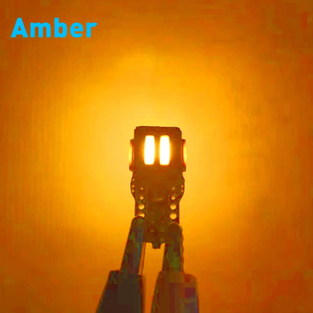 2pcs High Quality Super Bright T10 W5W Car Interior Reading Dome Light Marker Lamp 168 194 LED Auto Wedge Parking Bulbs Orange