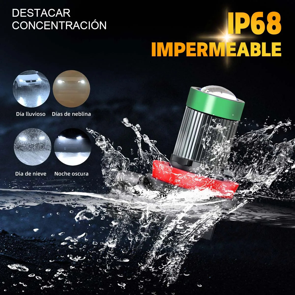 2Pcs New H11 LED H8 H9 Fog Light H7 Lens White Yellow Lemon 