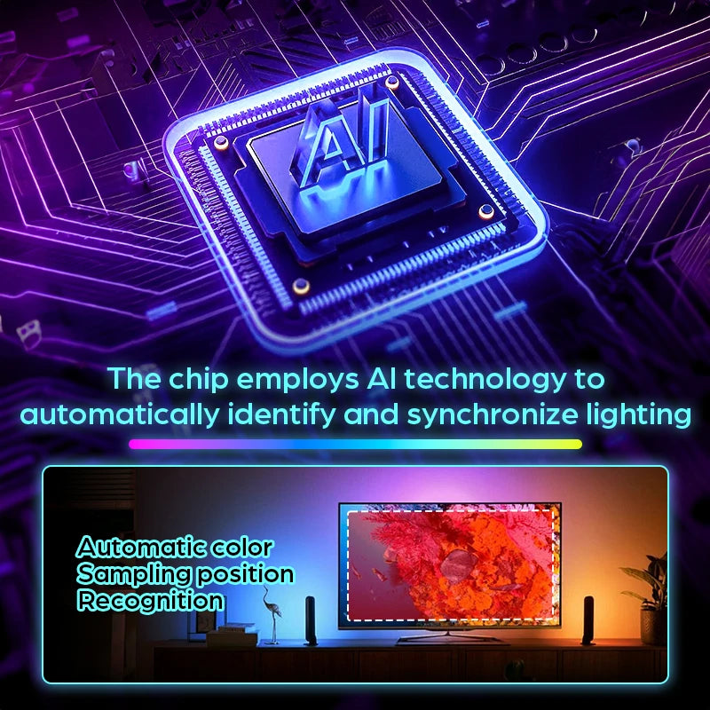 2026 New Ambient TV LED Backlight Sync to Screen For 40-85In