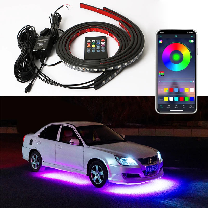 Car Charssis Flexible LED Strip Light LED Underbody Remote /