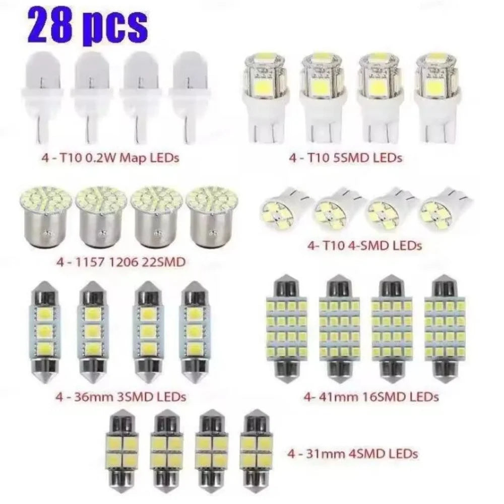 42Pcs Car Lights T10 6000K SMD LED Replacement License Plate
