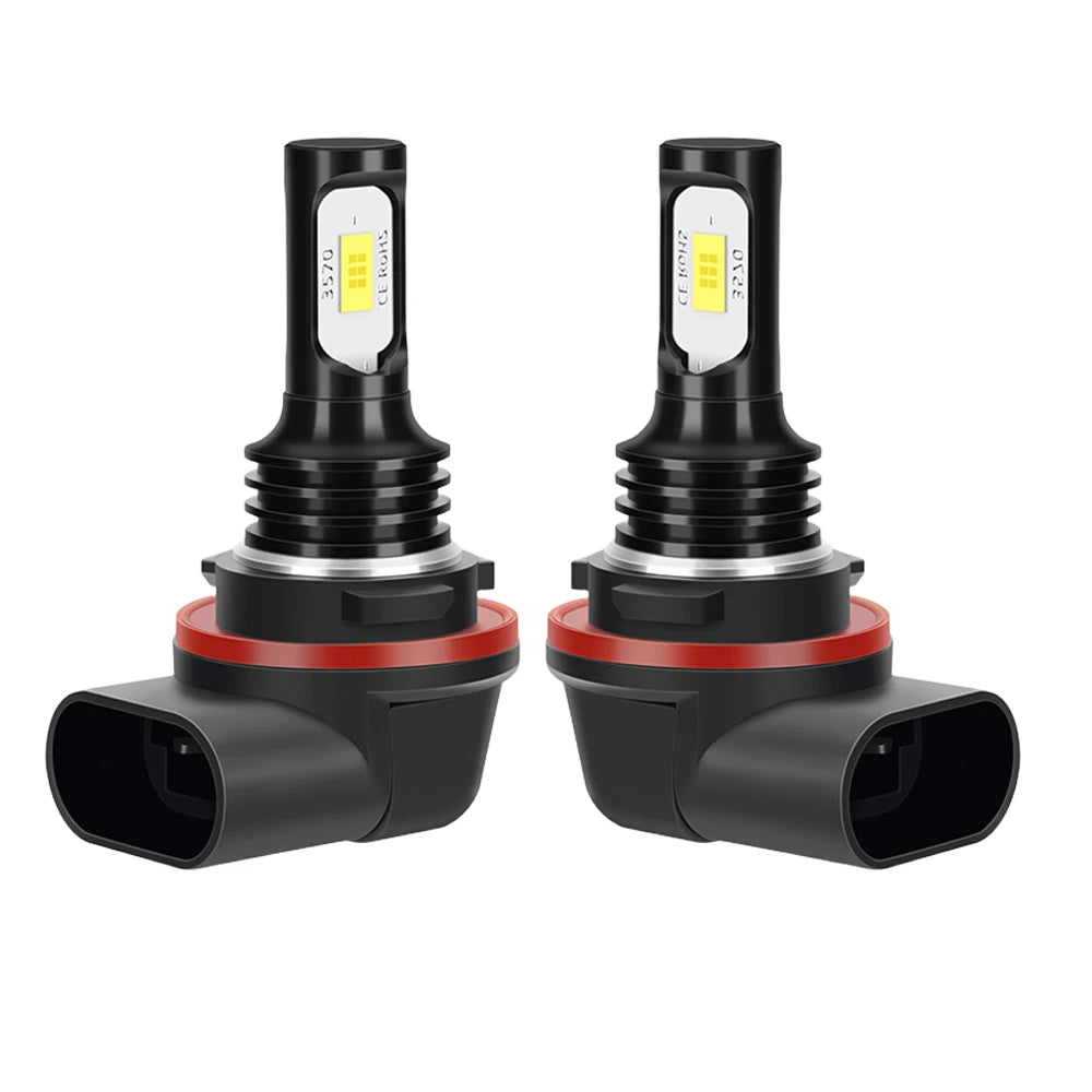 2Pcs LED Lamps 3-PINS LED Headlight Bulb 6000K 90W 34901-HR3-A21 For Honda Foreman Rubicon 500 Rancher 420 Plug-N-Play Replace