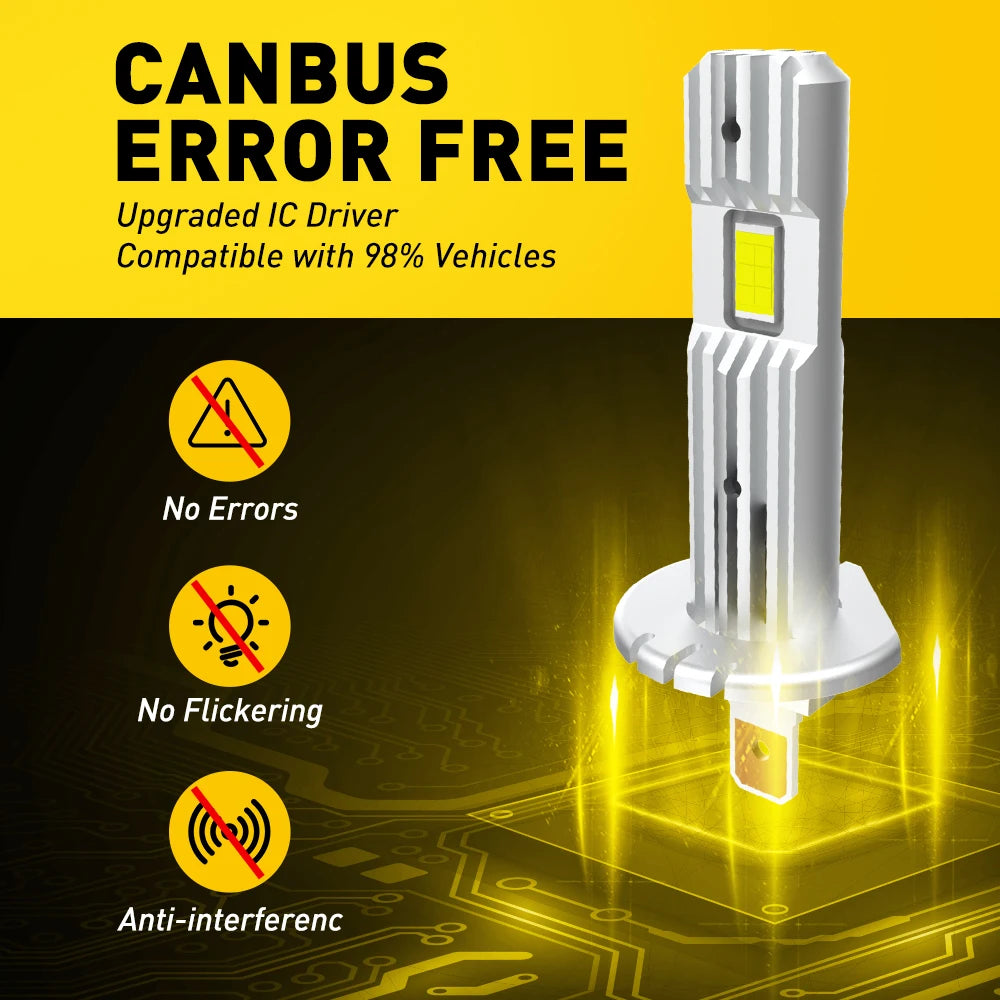 AUXITO 2Pcs H1 LED Headlight Bulbs CANBUS Light Mini Lamp 1 