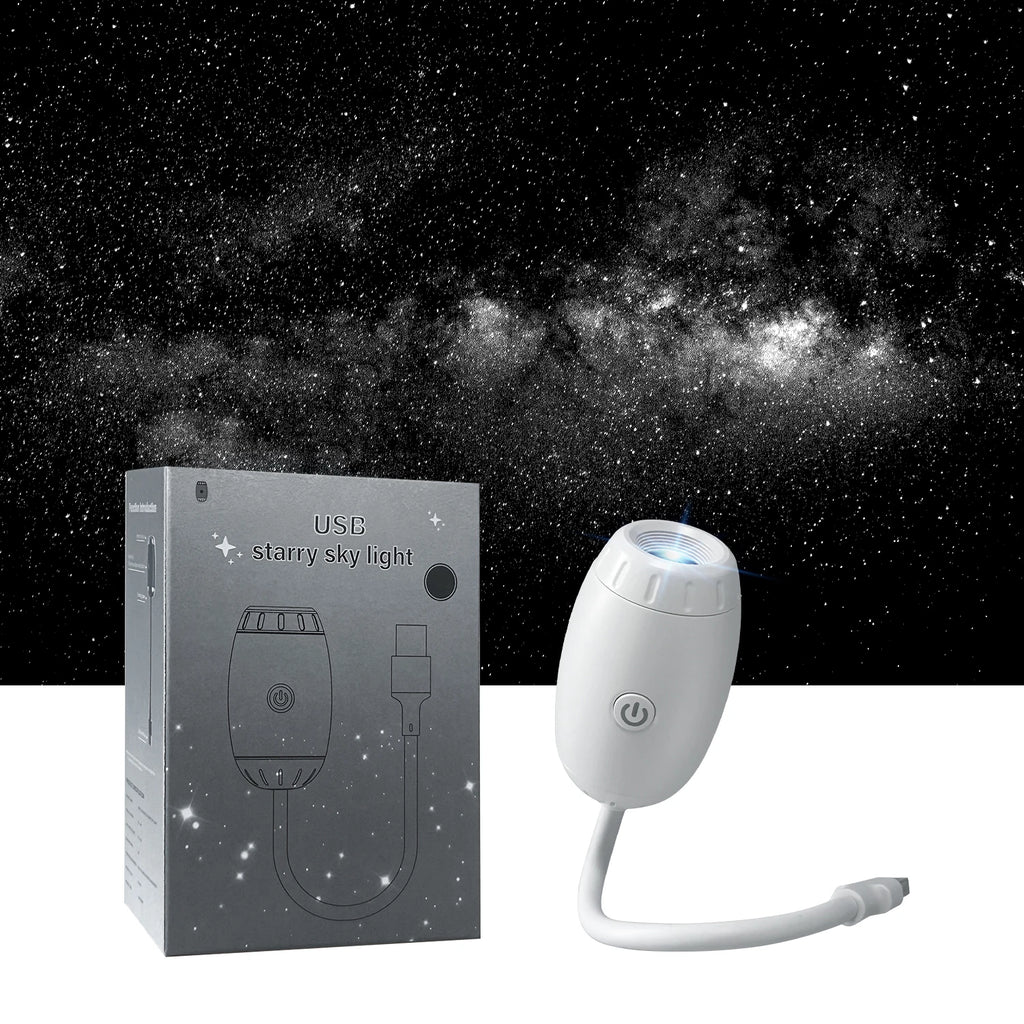 USB Car Atmosphere Projector Light Car Interior Ambient LED Starry Star Light Party Decor Romantic Saturn NEW 2-in-1 Galaxy Ligh