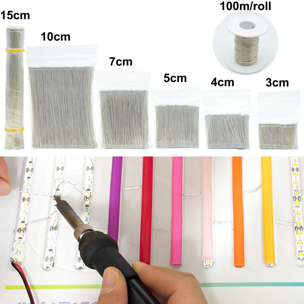 200PCS Silver Color Enameled wire LED Neon Light Welding Wir