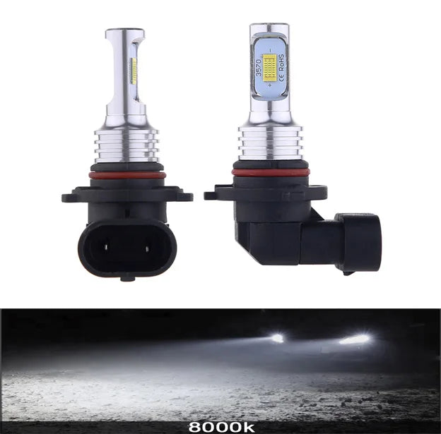 2Pcs Car HB3 LED Bulbs 9005 9006 HB4 Headlight Fog Bulb Lamp Light 6000K White Automotive Fog Lights Turbo Mini Lamp Headlights