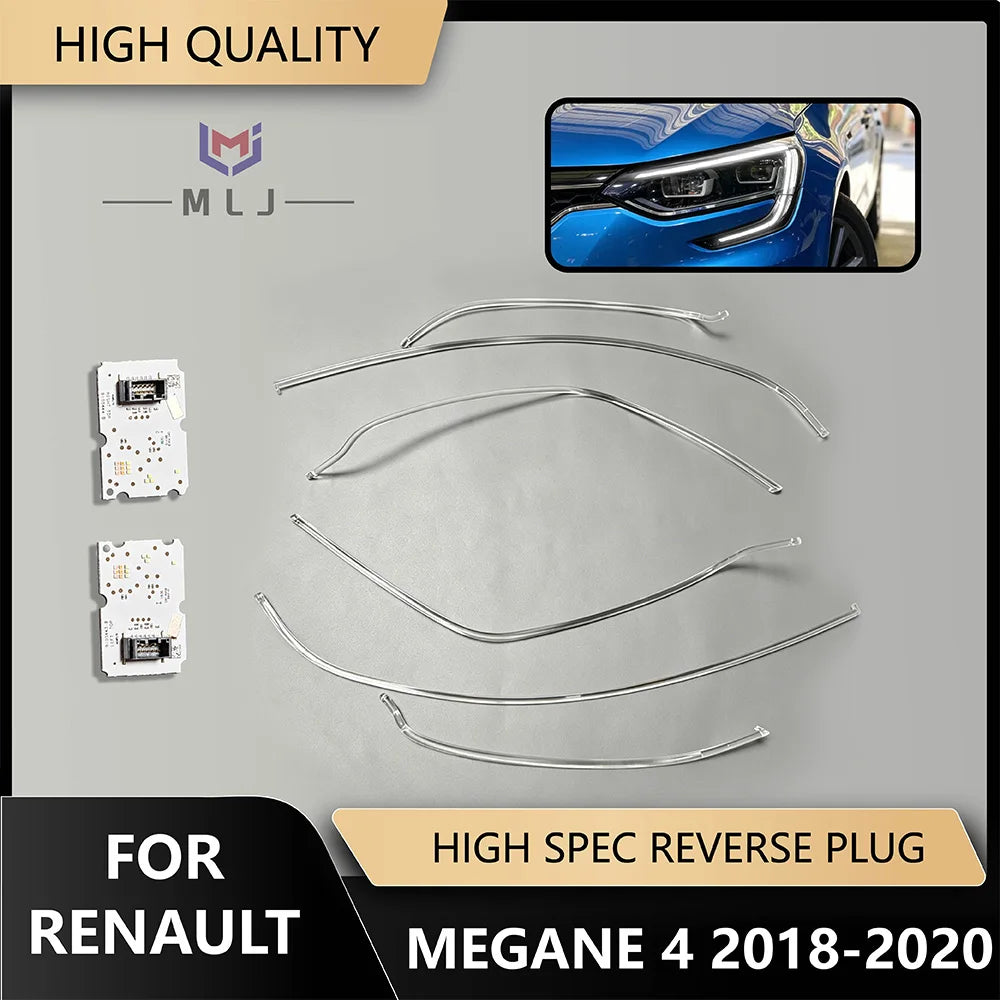 Headlight DRL LED Board Opposite Direction Plug Light Guide Strips For Renault Megane IV High Spec 2018-2020