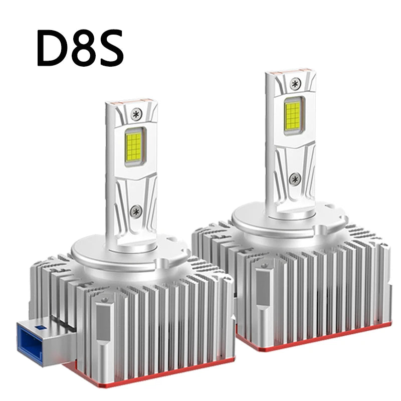 2PCS D5S LED Car Headlights Bulbs Turbo Lights D1S D2S/R D3S D4S/R D8S 45W 12000LM Headlamp 6000K Plug&Play HID Conversion Kit