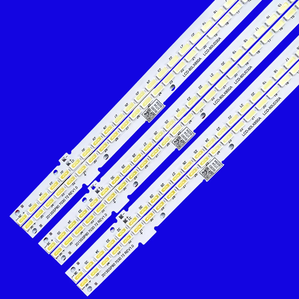 LED Backlight Strip for 6pcs/Kit LED Strips SAM SUNG 2013SSP80 7030 72 REV1.0 B0803707B051 LK800D3HA80V LC
