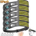 Powerful COB LED Induction Headlamp Built-in Battery USB Rec