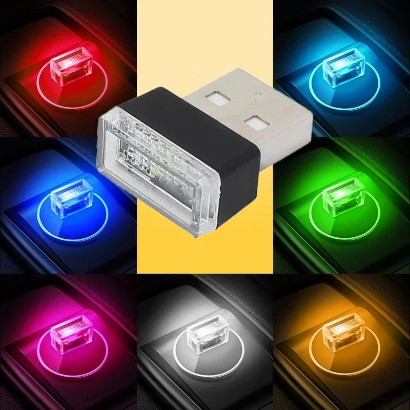 Car LED Light USB Mood Lamp Atmosphere Light Auto Interior P
