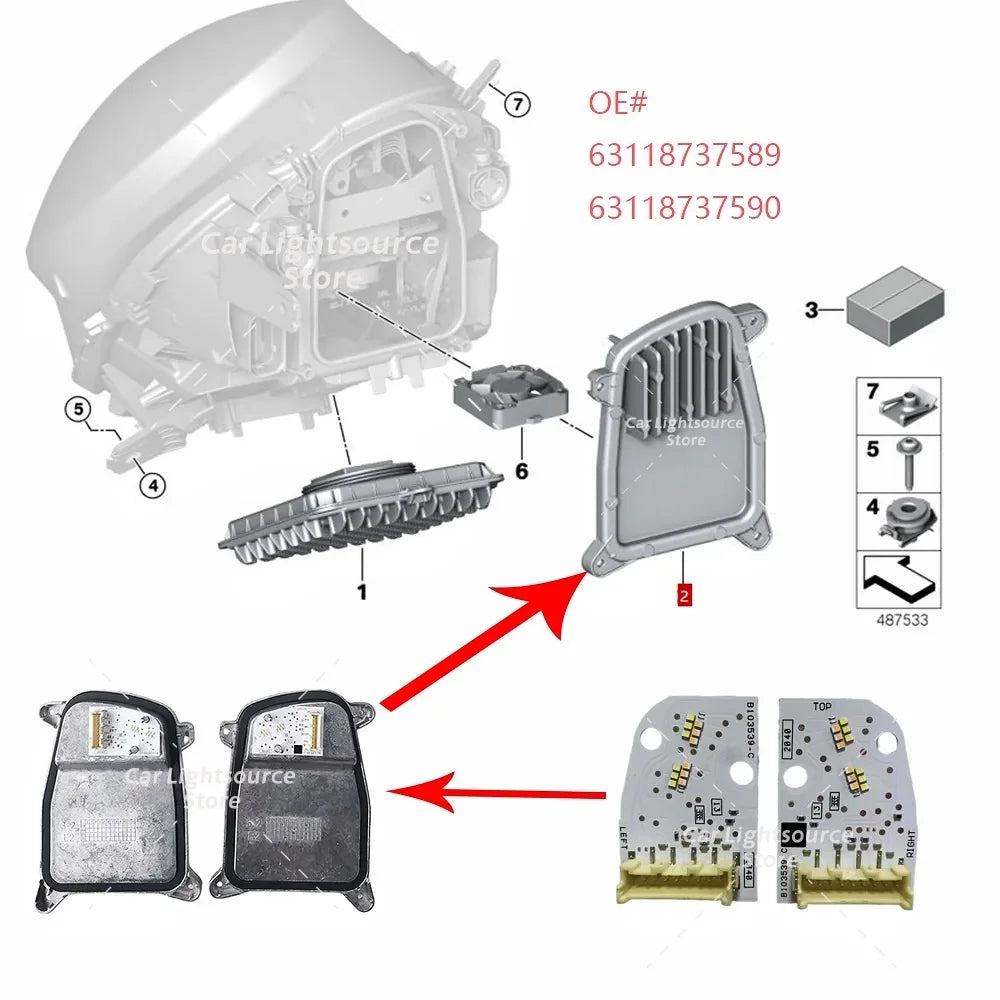DRL Chip Module 63118737590 For 18-20 MINI Cooper JCW F55 F56 F57 Clubman F54 LCI for MINI F54 F57