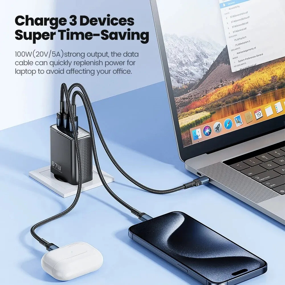 Toocki 67W GaN USB Type C Charger Digital Display 65W 45W PP