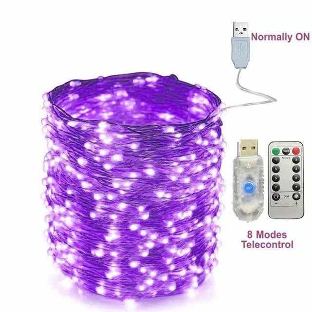5M/10M/20M/30M USB Led String Light 8Mode Remote Control Lights Fairy Garlands Wedding Christmas Holiday Decor Lamps New Year