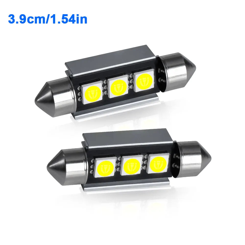 2/4/6/10PCS Festoon LED 31/36/39/41MM Reading Lighting Bulbs White 12V for Car Interior Reading and Liscence Plate Lights