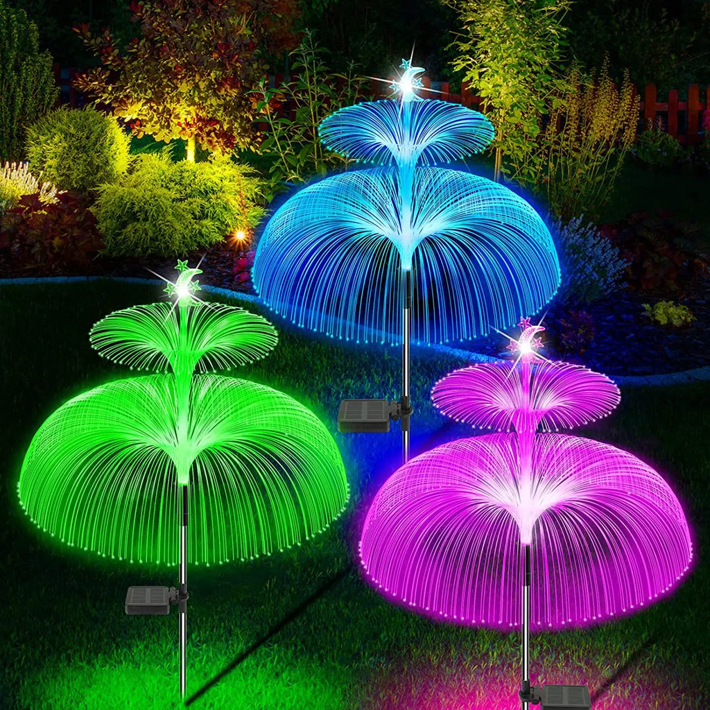 LED Solar Jellyfish Garden Lights Outdoor Waterproof Yard Balcony Pathway Lawn Wedding Party Decoration Solar Power Flowers Lamp