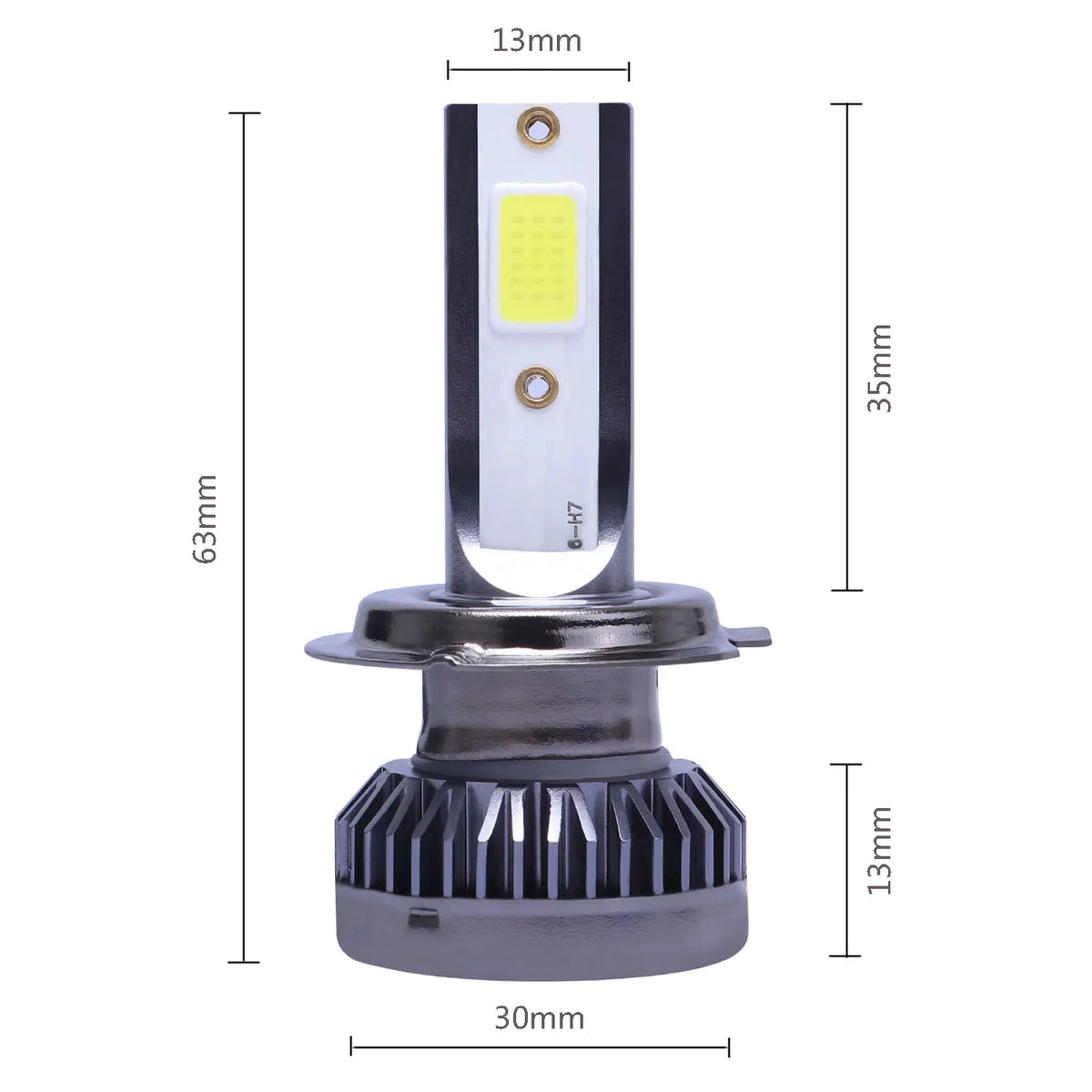 2Pcs LED H7 Car Headlight Bulbs 12000LM 80W Mini H1 H4 H8 H9