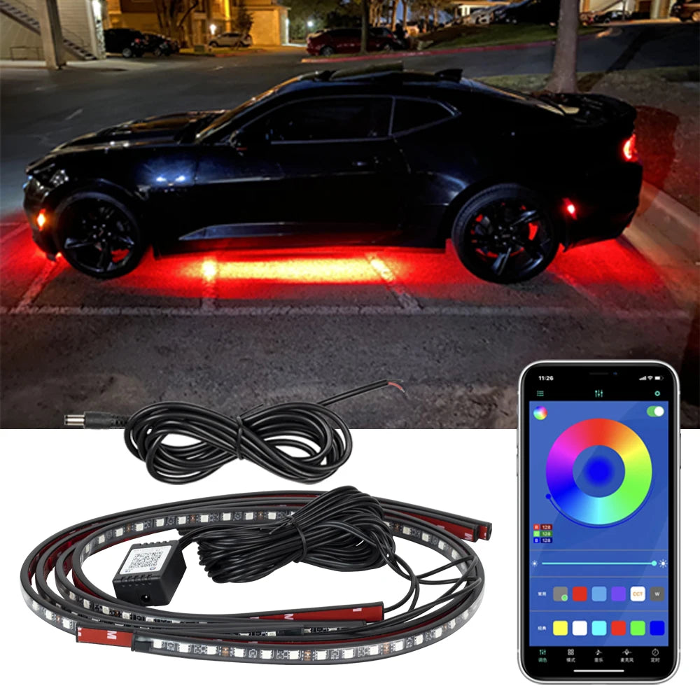 Car Charssis Flexible LED Strip Light LED Underbody Remote /