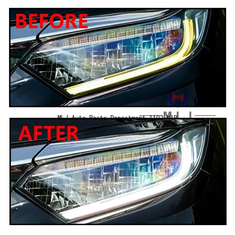 DRL Chip White LED Headlight Guide Daytime Running Light Replace Car Accessories for Honda 2019-2021