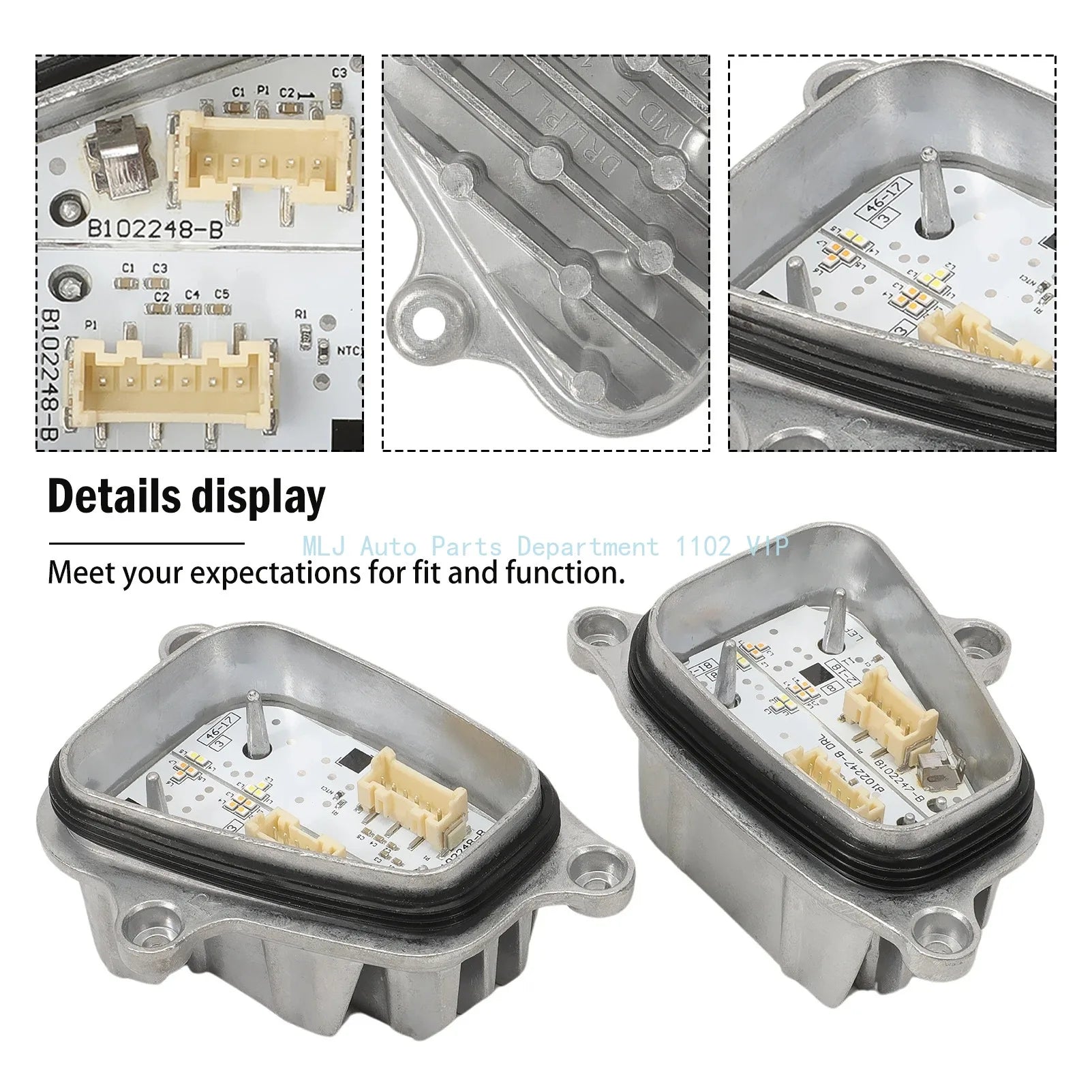 Headlight Daytime Running Light Module DRL Chips With Heat Sink for Seat 2017-2023