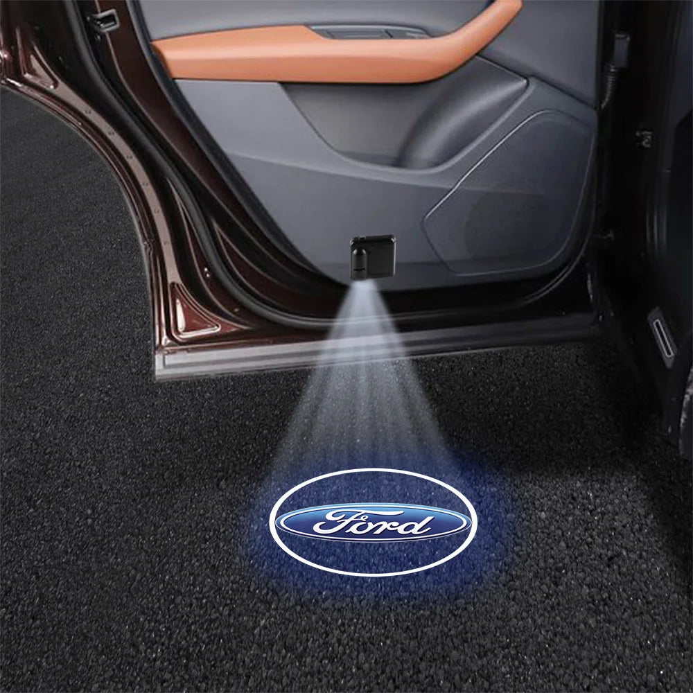Car LED Door Projector Lamps Laser HD Welcome Courtesy Light