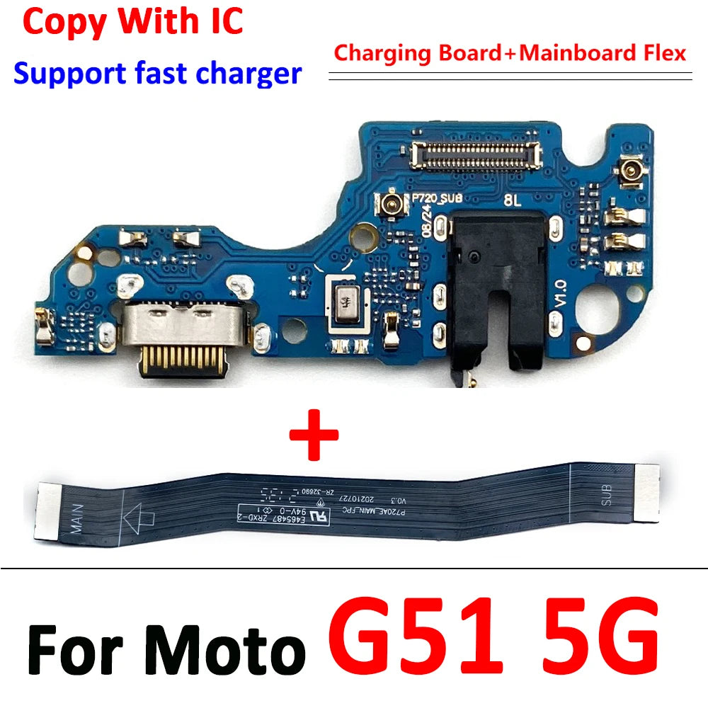 NEW USB Charging Port Board Main Board Motherboard Connector Flex Cable For Moto G31 G41 G42 G50 G51 G62 5G G60 G71 G100 G 5G