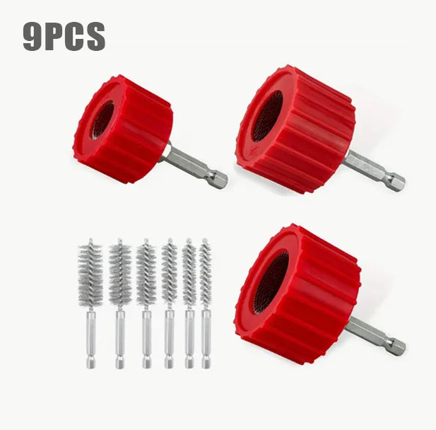 1/2 3/4 1 Copper Pipe Cleaner Tube Cleaning Brush Tool Set Cleans Soldering Stainless Steel Wire Bristle Polishing Grinding