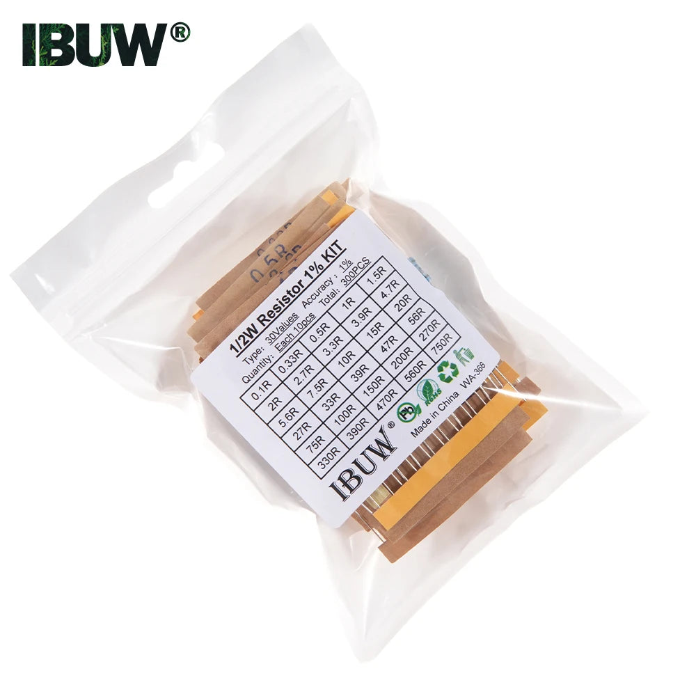 1/4W 1/2W 1W 2W 3W Resistance Set 1% Metal Film Resistor Ass