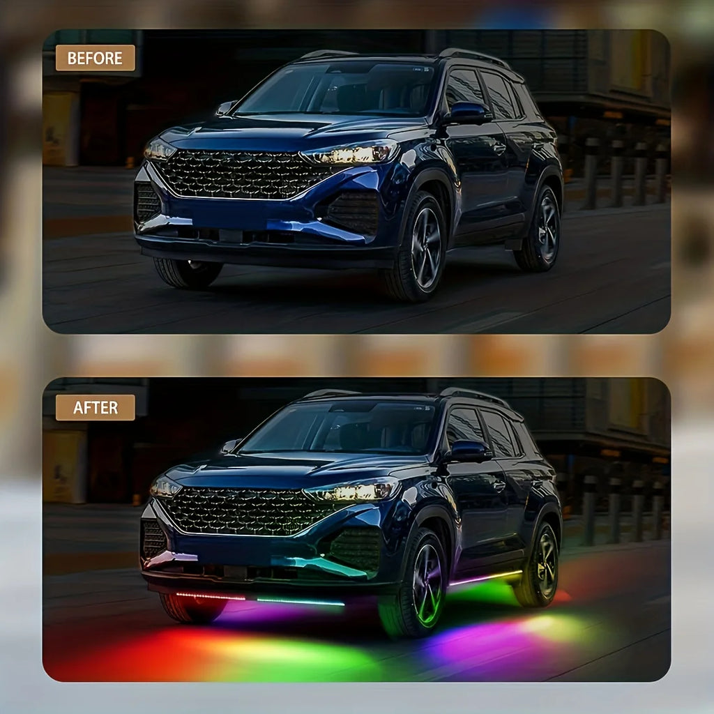 RGB Flexible Car Underglow Light Strip 12V LED Underbody Amb
