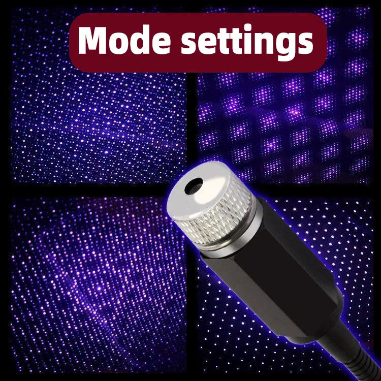 QXNY 1pcs Mini LED Car Roof Star Night Light Projector Atmos