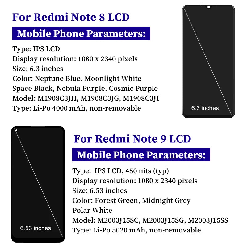 Choice For Xiaomi Redmi Note 9 LCD Display Note 10X Touch Sc