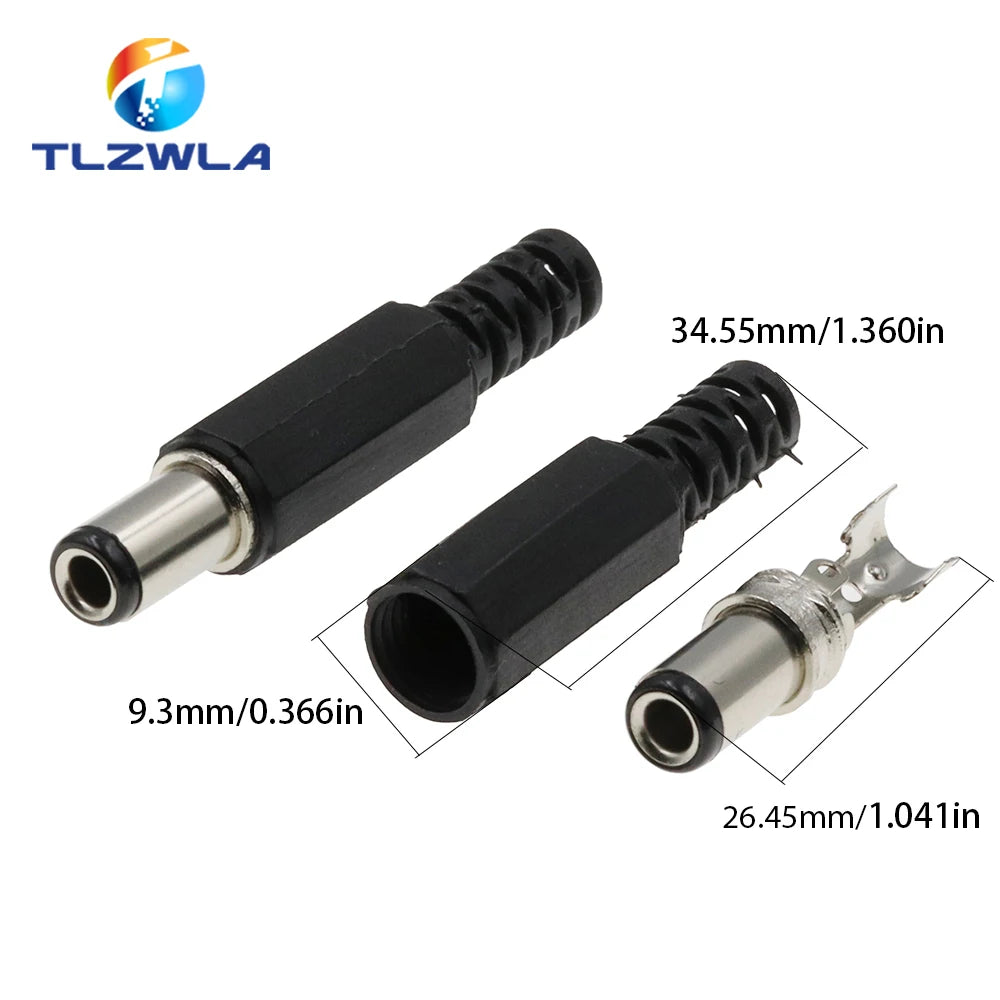 10PCS DC Power Plug 5.5 2.1mm 5.5 2.5mm 3.5 1.35mm 6.3 3.0mm