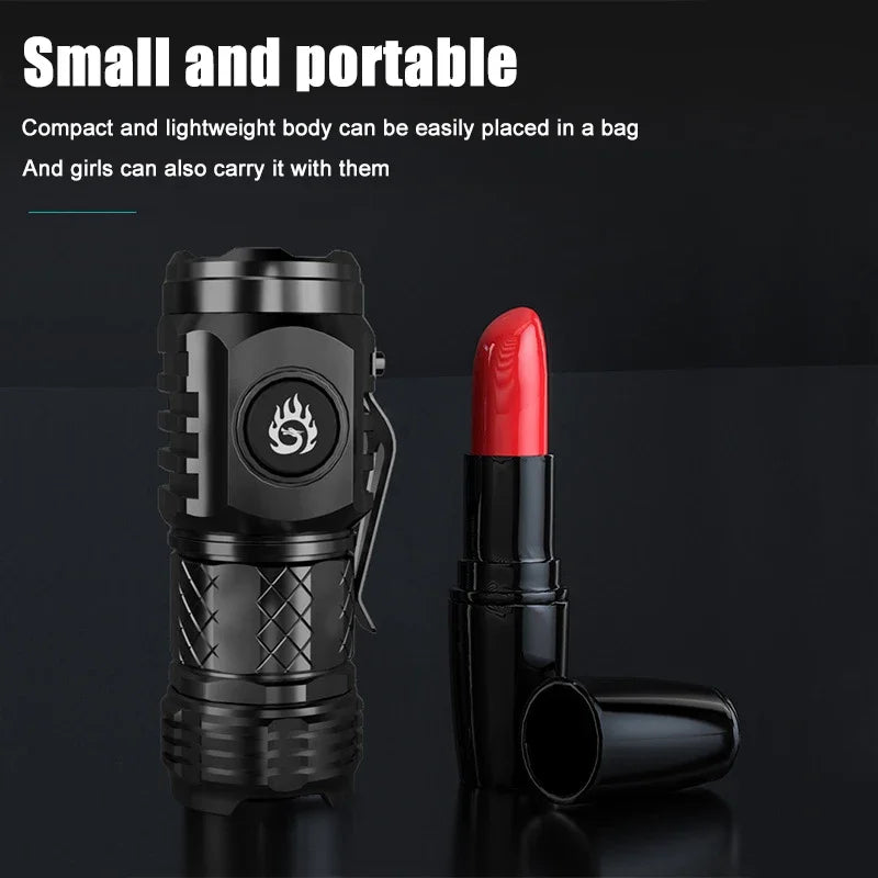 High Quality 3 SST20 LED Flashlight Built-in Battery USB Rec