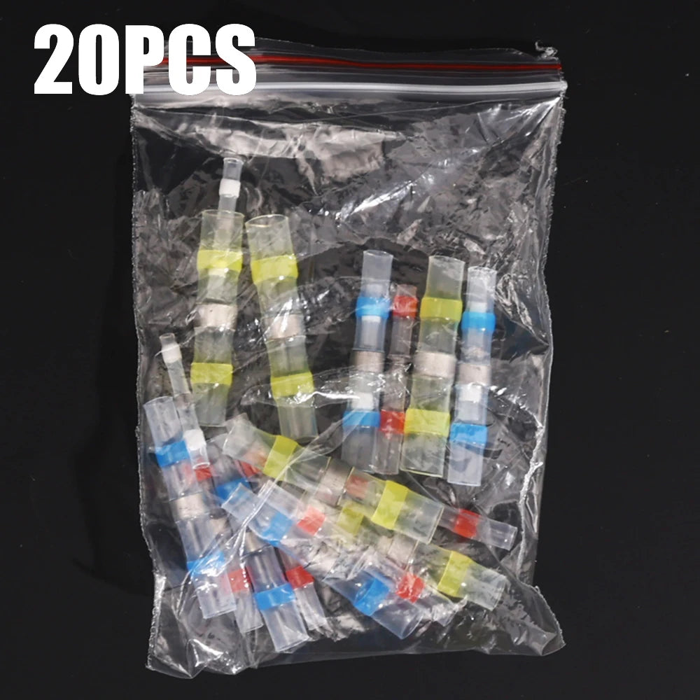 Electrical Wire Connectors Heat Shrink Waterproof Solder Seal Butt Terminals Splice Insulated Solderless Auto Cable Boat Repair