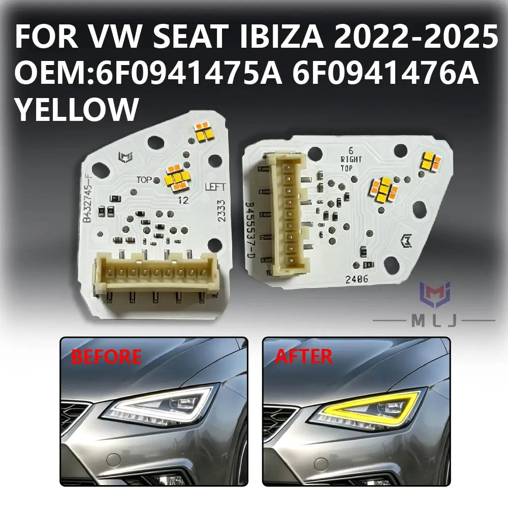 Angel Eye Chip Yellow For 2022-2025 VW Volkswagen Seat Ibiza Headlight DRL Light Source Chip DRL Board