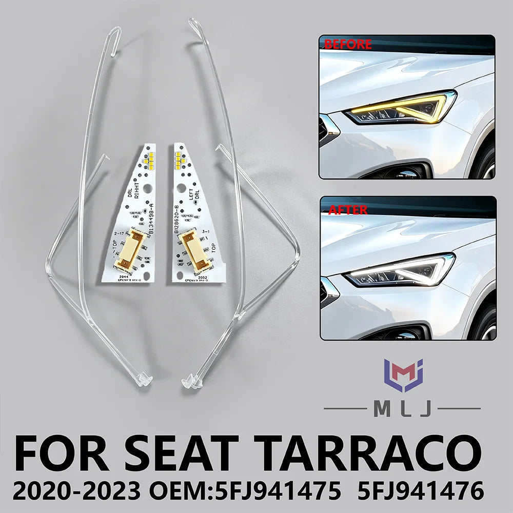 Angel Eye DRL Light Source Board Chips Light Guide Acrylic Strip Tube For Seat Tarraco 2020-2023 Headlight