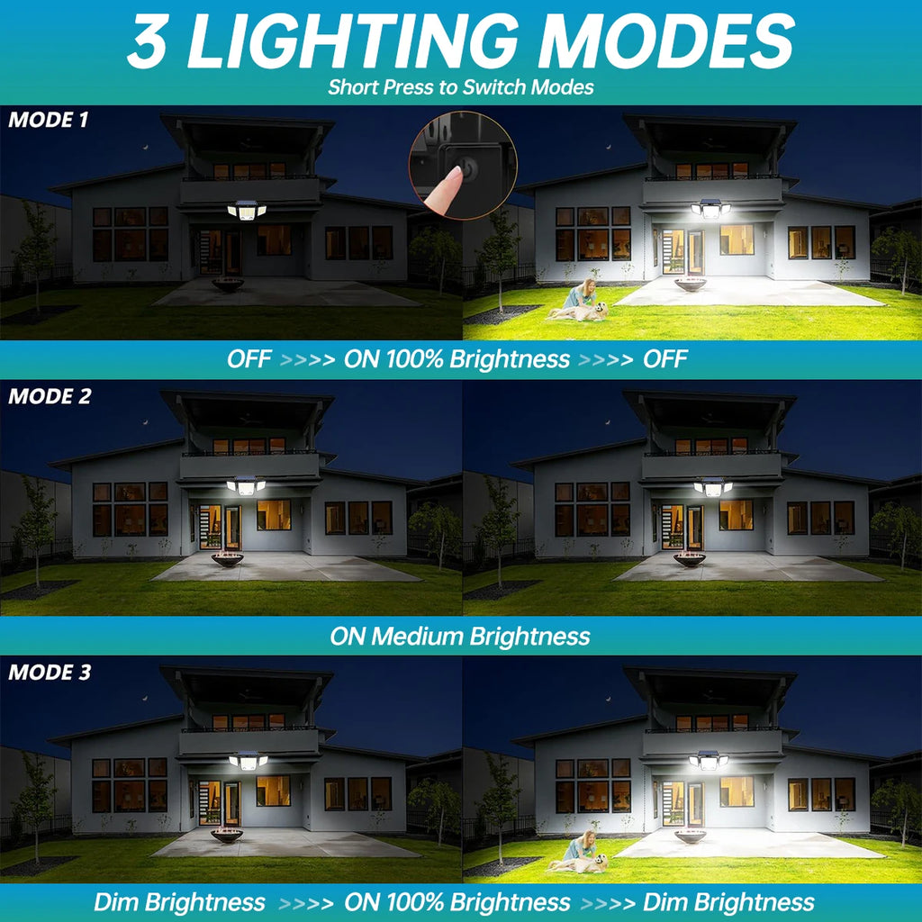Solar Lights Outdoor Waterproof Super Bright Cordless Solar 