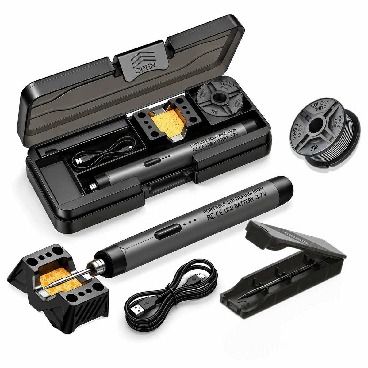 USB/Wireless Soldering Iron with 3-Temperature Settings Incl