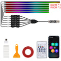 6 in 1 140 1 110 5 Car LED Atmosphere Acrylic Light Strip RG