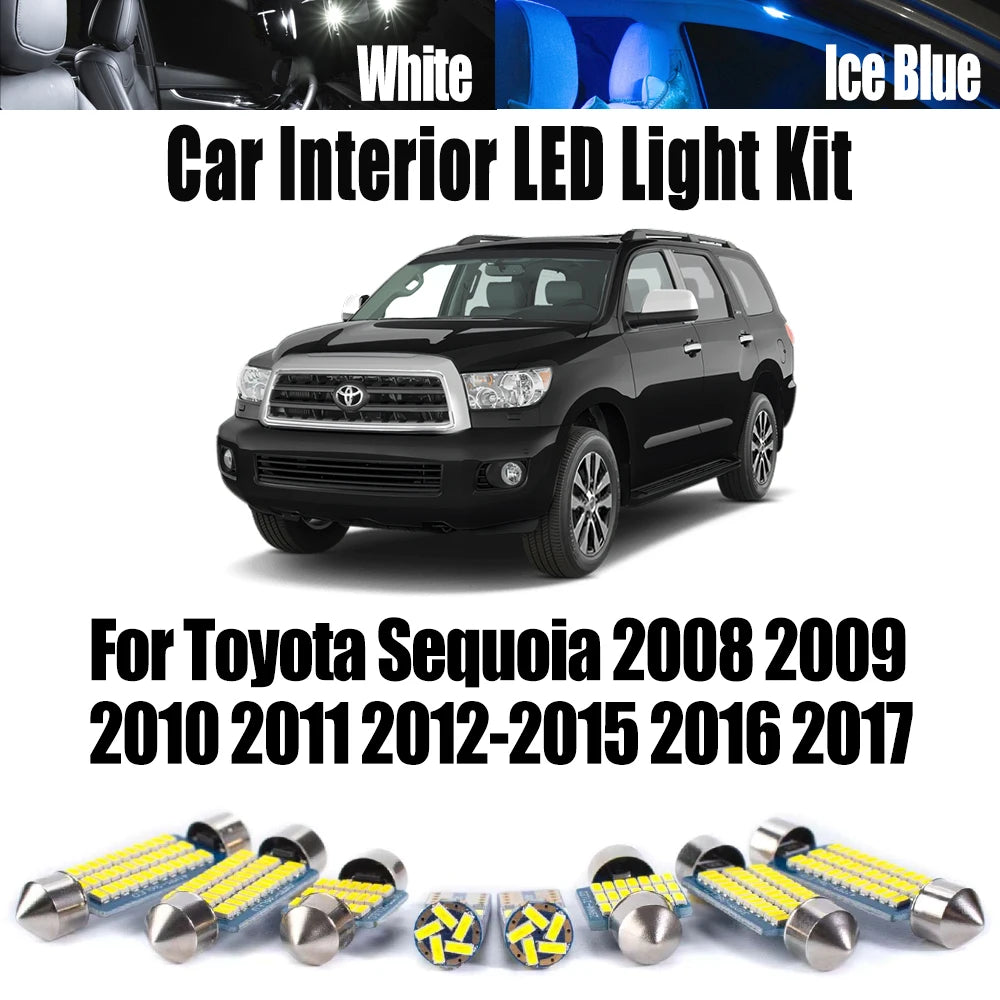 13-Piece LED Interior Light Kit for Toyota 2010-2016 - Canbus Error-Free Interior Bulbs