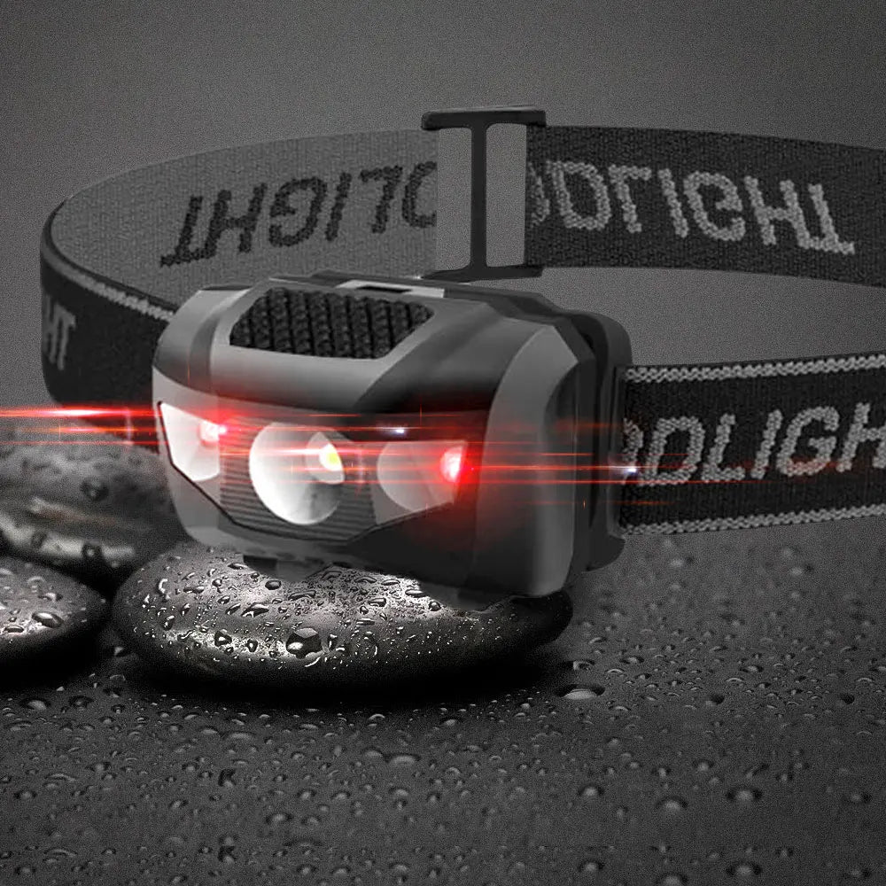 4 Modes Waterproof LED Headlamp Red Flash Light Super Bright
