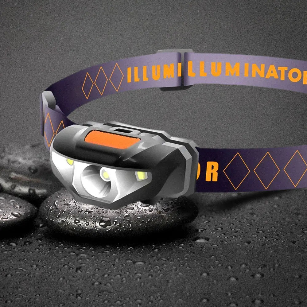 Mini Head Lamp 3 Modes Waterproof LED Flashlight Headlight H